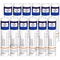 12 sztuk FUCHS CASSIDA GREASE RLS 1 - smar - 380 g [przemysł spożywczy] - ZESTAW - TANIEJ, Opakowanie / zestaw: 380 g x 12 - sklep olejefuchs.pl