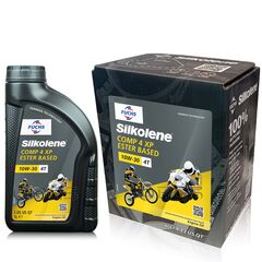 5 litrów FUCHS SILKOLENE COMP 4 10W30 XP - syntetyczny olej silnikowy (4T) do motocykli - ZESTAW - TANIEJ, Opakowanie / zestaw: 5 litrów (4 litry + 1 litr), Lepkość SAE: 10W30 - sklep olejefuchs.pl
