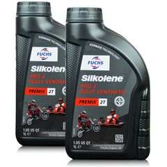2 litry FUCHS SILKOLENE PRO 2 - syntetyczny (full synthetic) olej silnikowy (2T) do motocykli, Opakowanie / zestaw: 2 litry (2 x 1 litr), Lepkość SAE: 40 - sklep olejefuchs.pl