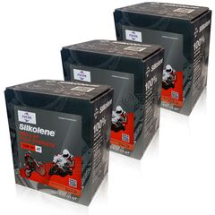 12 litrów FUCHS SILKOLENE PRO 4 15W50 XP - syntetyczny (fully synthetic) olej silnikowy (4T) do motocykli - ZESTAW - TANIEJ, Opakowanie / zestaw: 12 litrów (3 x 4 litry), Lepkość SAE: 15W50 - sklep olejefuchs.pl