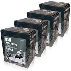 16 litrów FUCHS SILKOLENE SUPER 4 10W40 - półsyntetyczny olej silnikowy (4T) do motocykli - ZESTAW - TANIEJ, Opakowanie / zestaw: 16 litrów (4 x 4 litry) - sklep olejefuchs.pl