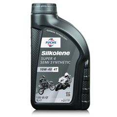 1 litr FUCHS SILKOLENE SUPER 4 10W40 - półsyntetyczny olej silnikowy (4T) do motocykli, Opakowanie / zestaw: 1 litr - sklep olejefuchs.pl