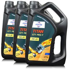 15 litrów FUCHS TITAN GT1 PRO F 0W20 - olej silnikowy - ZESTAW - TANIEJ, Opakowanie / zestaw: 15 litrów (3 x 5 litrów), Lepkość SAE: 0W20 - sklep olejefuchs.pl