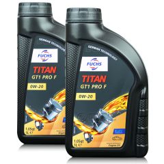 2 litry FUCHS TITAN GT1 PRO F 0W20 - olej silnikowy - ZESTAW - TANIEJ, Opakowanie / zestaw: 2 litry (2 x 1 litr), Lepkość SAE: 0W20 - sklep olejefuchs.pl