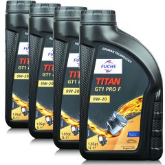 4 litry FUCHS TITAN GT1 PRO F 0W20 - olej silnikowy - ZESTAW - TANIEJ, Opakowanie / zestaw: 4 litry (4 x 1 litr), Lepkość SAE: 0W20 - sklep olejefuchs.pl