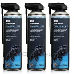 3 sztuki FUCHS SILKOLENE CHAIN LUBE SPRAY - syntetyczny smar do łańcucha motocyklowego - 500 ml - ZESTAW - TANIEJ, Opakowanie / zestaw: 500 ml SPRAY x 3 - sklep olejefuchs.pl