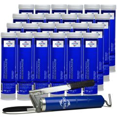 24 sztuki FUCHS MEISSELPASTE 400 g smar do młotów udarowych - smar + SMAROWNICA - ZESTAW, Opakowanie / zestaw: 400 g x 24 + smarownica - sklep olejefuchs.pl