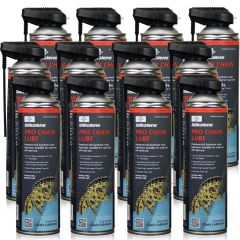 12 sztuk FUCHS SILKOLENE PRO CHAIN LUBE SPRAY - syntetyczny smar do łańcucha motocyklowego - 500 ml - ZESTAW - TANIEJ, Opakowanie / zestaw: 500 ml SPRAY x 12 - sklep olejefuchs.pl