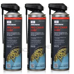 3 sztuki FUCHS SILKOLENE PRO CHAIN LUBE SPRAY - syntetyczny smar do łańcucha motocyklowego - 500 ml - ZESTAW - TANIEJ, Opakowanie / zestaw: 500 ml SPRAY x 3 - sklep olejefuchs.pl