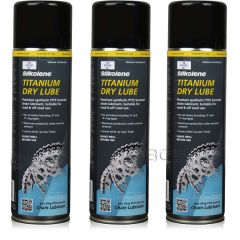 3 sztuki FUCHS SILKOLENE TITANIUM DRY LUBE SPRAY - smar do łańcucha motocyklowego z PTFE - 500 ml - ZESTAW - TANIEJ, Opakowanie / zestaw: 500 ml SPRAY x 3 - sklep olejefuchs.pl