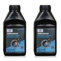 2 sztuki FUCHS SILKOLENE UNIVERSAL BRAKE & CLUTCH FLUID - płyn hamulcowy - 500 ml - ZESTAW - TANIEJ, Opakowanie / zestaw: 500 ml x 2 - sklep olejefuchs.pl