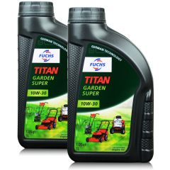 2 litry FUCHS TITAN GARDEN SUPER 10W30 - olej do narzędzi ogrodniczych z silnikami czterosuwowymi (4T) - ZESTAW - TANIEJ, Opakowanie / zestaw: 2 litry (2 x 1 litr), Lepkość SAE: 10W30 - sklep olejefuchs.pl