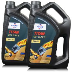 10 litrów FUCHS TITAN GT1 FLEX 5 0W20 - olej silnikowy - ZESTAW - TANIEJ, Opakowanie / zestaw: 10 litrów (2 x 5 litrów) - sklep olejefuchs.pl