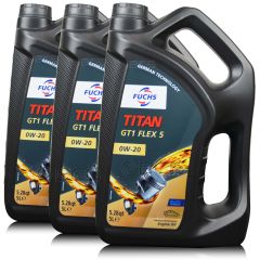 15 litrów FUCHS TITAN GT1 FLEX 5 0W20 - olej silnikowy - ZESTAW - TANIEJ, Opakowanie / zestaw: 15 litrów (3 x 5 litrów) - sklep olejefuchs.pl