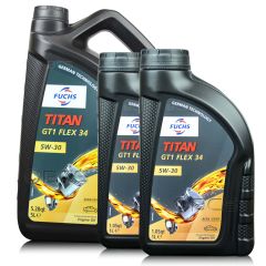 7 litrów FUCHS TITAN GT1 FLEX 34 5W30 - ACEA C4 RN0720 MB 226.51 MB 229.51 - olej silnikowy - ZESTAW - TANIEJ, Opakowanie / zestaw: 7 litrów (5 litrów + 2 litry) - sklep olejefuchs.pl