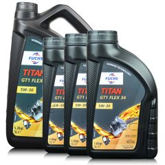 8 litrów FUCHS TITAN GT1 FLEX 34 5W30 - ACEA C4 RN0720 MB 226.51 MB 229.51 - olej silnikowy - ZESTAW - TANIEJ, Opakowanie / zestaw: 8 litrów (5 litrów + 3 x 1 litr) - sklep olejefuchs.pl
