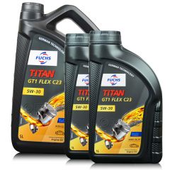 7 litrów FUCHS TITAN GT1 FLEX C23 5W30 - ACEA C2 C3, API SQ SP, MB 229.31 MB 229.51, MB 229.52, OPEL D30 G30 - olej silnikowy - ZESTAW - TANIEJ, Opakowanie / zestaw: 7 litrów (5 litrów + 2 litry) - sklep olejefuchs.pl