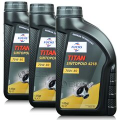 3 litry FUCHS TITAN SINTOPOID 4218 70W80 GL-5 (BMW G3) - olej przekładniowy - ZESTAW - TANIEJ, Opakowanie / zestaw: 3 litry (3 x 1 litr) - sklep olejefuchs.pl