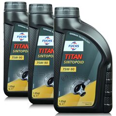 3 litry FUCHS TITAN SINTOPOID 75W90 GL-5 - olej przekładniowy - ZESTAW - TANIEJ, Opakowanie / zestaw: 3 litry (3 x 1 litr) - sklep olejefuchs.pl