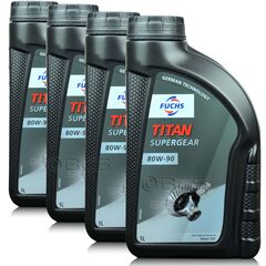 4 litry FUCHS TITAN SUPERGEAR 80W90 - olej przekładniowy - ZESTAW - TANIEJ, Opakowanie / zestaw: 4 litry (4 x 1 litr) - sklep olejefuchs.pl