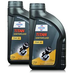 2 litry FUCHS TITAN SINTOFLUID 75W80 GL-4 - olej przekładniowy - ZESTAW - TANIEJ, Opakowanie / zestaw: 2 litry (2 x 1 litr) - sklep olejefuchs.pl