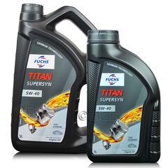 6 litrów FUCHS TITAN SUPERSYN 5W40 - olej silnikowy - ZESTAW - TANIEJ, Opakowanie / zestaw: 6 litrów (5 litrów + 1 litr) - sklep olejefuchs.pl