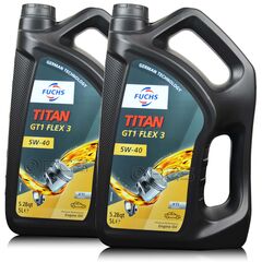 10 litrów FUCHS TITAN GT1 FLEX 3 5W40 XTL - olej silnikowy - ZESTAW - TANIEJ, Opakowanie / zestaw: 10 litrów (2 x 5 litrów) - sklep olejefuchs.pl