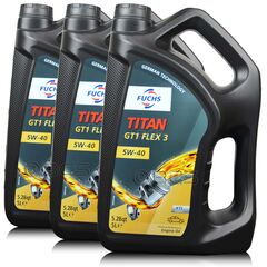15 litrów FUCHS TITAN GT1 FLEX 3 5W40 XTL - olej silnikowy - ZESTAW - TANIEJ, Opakowanie / zestaw: 15 litrów (3 x 5 litrów) - sklep olejefuchs.pl