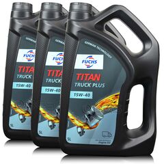 FUCHS TITAN TRUCK PLUS 15W40 - olej silnikowy - ZESTAW - 15 litrów - TANIEJ, Opakowanie / zestaw: 15 litrów (3 x 5 litrów) - sklep olejefuchs.pl