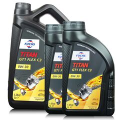7 litrów FUCHS TITAN GT1 FLEX C3 0W30 - olej silnikowy - ZESTAW - TANIEJ, Opakowanie / zestaw: 7 litrów (5 litrów + 2 litry) - sklep olejefuchs.pl