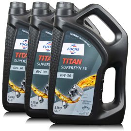 15 litrów FUCHS TITAN SUPERSYN FE 0W30 - VOLVO VCC 95200377, ACEA A5/B5, API SL - olej silnikowy - ZESTAW - TANIEJ, Opakowanie / zestaw: 15 litrów (3 x 5 litrów) - sklep olejefuchs.pl