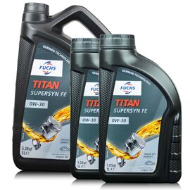 7 litrów FUCHS TITAN SUPERSYN FE 0W30 - VOLVO VCC 95200377, ACEA A5/B5, API SL - olej silnikowy - ZESTAW - TANIEJ, Opakowanie / zestaw: 7 litrów (5 litrów + 2 litry) - sklep olejefuchs.pl