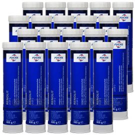 20 sztuk FUCHS RENOLIT LX-EP 2 - wielofunkcyjny smar litowy NLGI 2 [-30°C do +160°C] - 400 g - ZESTAW - TANIEJ, Opakowanie / zestaw: 400 g x 20 - sklep olejefuchs.pl