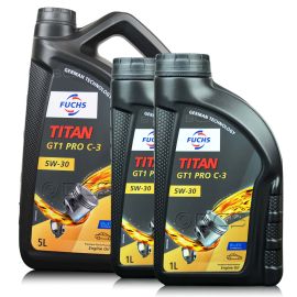 7 litrów FUCHS TITAN GT1 PRO C3 5W30 - ACEA C3, API SN, VW 504 00/507 00, MB 229.51, BMW LL-04 - olej silnikowy - ZESTAW - TANIEJ, Opakowanie / zestaw: 7 litrów (5 litrów + 2 litry) - sklep olejefuchs.pl