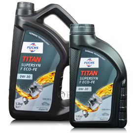 6 litrów FUCHS TITAN SUPERSYN F Eco-FE 0W30 - FORD WSS-M2C950-A, ACEA C2 - olej silnikowy - ZESTAW - TANIEJ, Opakowanie / zestaw: 6 litrów (5 litrów + 1 litr) - sklep olejefuchs.pl