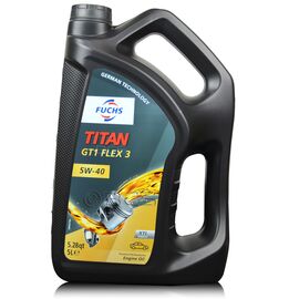 5 litrów FUCHS TITAN GT1 FLEX 3 5W40 - ACEA C3, API SN, MB 229.31, MB 229.51, MB 229.52, VW 505 00/505 01, BMW LL-04 - olej silnikowy, Opakowanie / zestaw: 5 litrów - sklep olejefuchs.pl