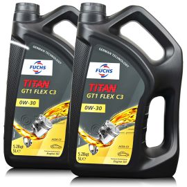 10 litrów FUCHS TITAN GT1 FLEX C3 0W30 - ACEA C3, MB 229.31, MB 229.51, MB 229.52, VW 504 00/507 00 - olej silnikowy - ZESTAW - TANIEJ, Opakowanie / zestaw: 10 litrów (2 x 5 litrów) - sklep olejefuchs.pl