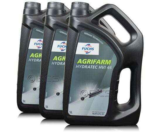 15 litrów FUCHS AGRIFARM HYDRATEC HVI 46 - olej hydrauliczny - ZESTAW - TANIEJ, Opakowanie / zestaw: 15 litrów (3 x 5 litrów) - sklep olejefuchs.pl