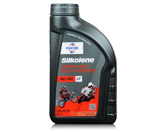 FUCHS SILKOLENE COMP 2 PLUS - syntetyczny olej do silników dwusuwowych (2T) w motocyklach - 1 litr - sklep olejefuchs.pl