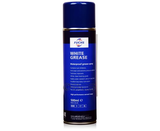 FUCHS WHITE GREASE SPRAY - 500 ml - wodoodporny biały smar  - 500 ml, Opakowanie / zestaw: 500 ml SPRAY - sklep olejefuchs.pl