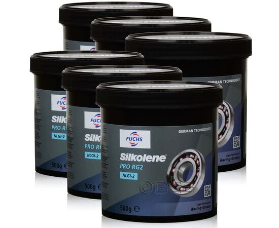 6 sztuk FUCHS SILKOLENE PRO RG2 - syntetyczny smar do motocykli - 500 g - ZESTAW - TANIEJ, Opakowanie / zestaw: 500 g x 6 - sklep olejefuchs.pl