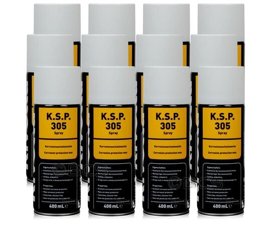 12 sztuk RIVOLTA K.S.P. 305 SPRAY - woskowy środek antykorozyjny - 400 ml - ZESTAW- TANIEJ, Opakowanie / zestaw: 400 ml SPRAY x 12 - sklep olejefuchs.pl