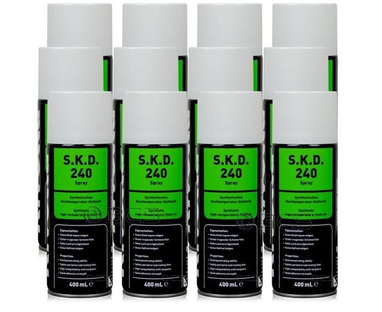 12 sztuk RIVOLTA S.K.D. 240 SPRAY - olej do łańcuchów - 400 ml - ZESTAW- TANIEJ, Opakowanie / zestaw: 400 ml SPRAY x 12 - sklep olejefuchs.pl