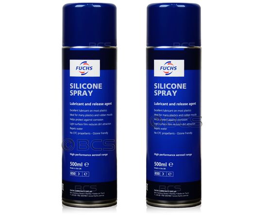 2 sztuki FUCHS SILICONE SPRAY - smar silikonowy  - 500 ml - ZESTAW - TANIEJ, Opakowanie / zestaw: 500 ml SPRAY x 2 - sklep olejefuchs.pl