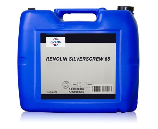 20 litrów FUCHS RENOLIN SILVERSCREW 68 - olej do sprężarek śrubowych, Opakowanie / zestaw: 20 litrów, ISO VG: 68 - sklep olejefuchs.pl