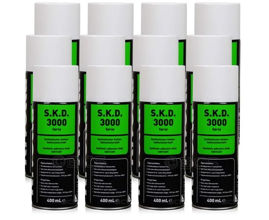 12 sztuk RIVOLTA S.K.D. 3000 SPRAY - SYNTETYCZNY ŚRODEK SMARNY - 400 ML - ZESTAW- TANIEJ, Opakowanie / zestaw: 400 ml SPRAY x 12 - sklep olejefuchs.pl