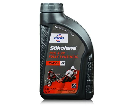 1 litr FUCHS SILKOLENE PRO 4 15W50 XP - syntetyczny (full synthetic) olej silnikowy (4T) do motocykli, Opakowanie / zestaw: 1 litr, Lepkość SAE: 15W50 - sklep olejefuchs.pl