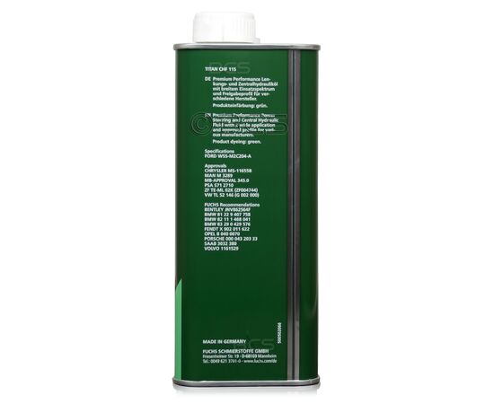 1 litr FUCHS TITAN CHF 11S - olej / płyn do wspomagania, Opakowanie / zestaw: 1 litr, 2. zdjęcie - sklep olejefuchs.pl