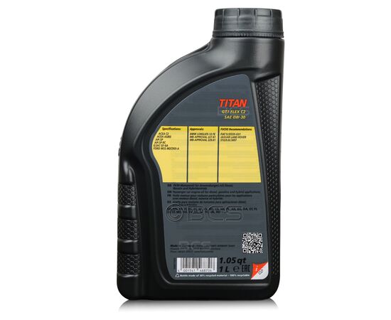 1 litr FUCHS TITAN GT1 FLEX C2 0W30 - olej silnikowy, Opakowanie / zestaw: 1 litr, Lepkość SAE: 0W30, 2. zdjęcie - sklep olejefuchs.pl