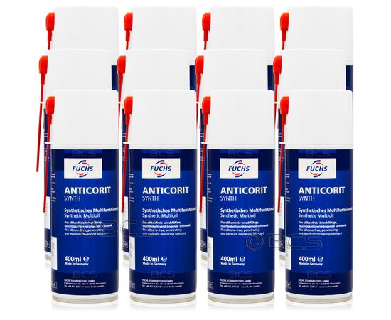 12 sztuk FUCHS ANTICORIT SYNTH SPRAY - preparat wielofunkcyjny i środek antykorozyjny - 400 ml - ZESTAW - TANIEJ, Opakowanie / zestaw: 400 ml SPRAY x 12 - sklep olejefuchs.pl